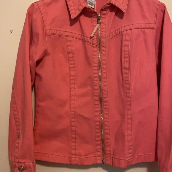 Cabi | Pink Western Zip Jean Jacket #254 | M - Picture 2 of 5
